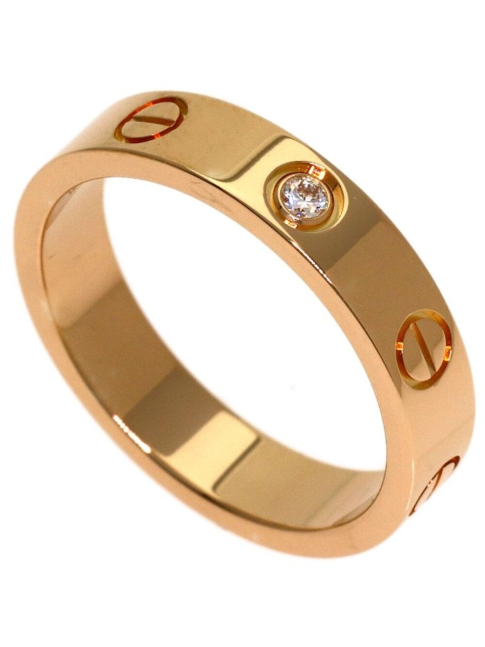 Cartier Love Ring Diamond 50 18k Pink Gold